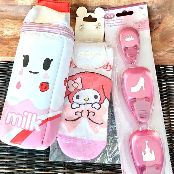 Disney Handbags - FUN💗TOKIDOKI BAG🥛Tinkerbell Earrings🧚 DISNEY Princess Craft Punch⭐️SOCKS